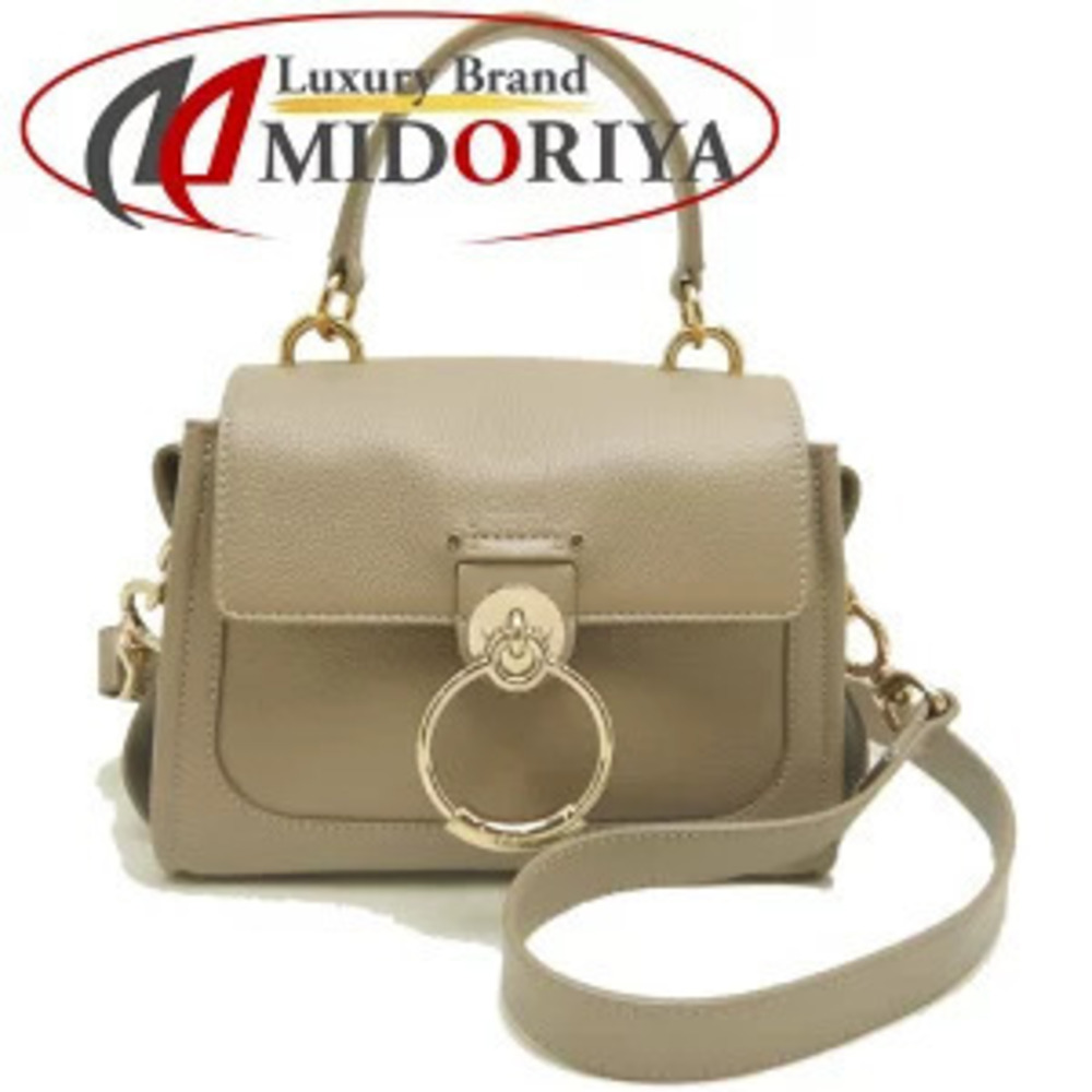 Chloe Tess Day Bag Leather Handbag Greige Gray